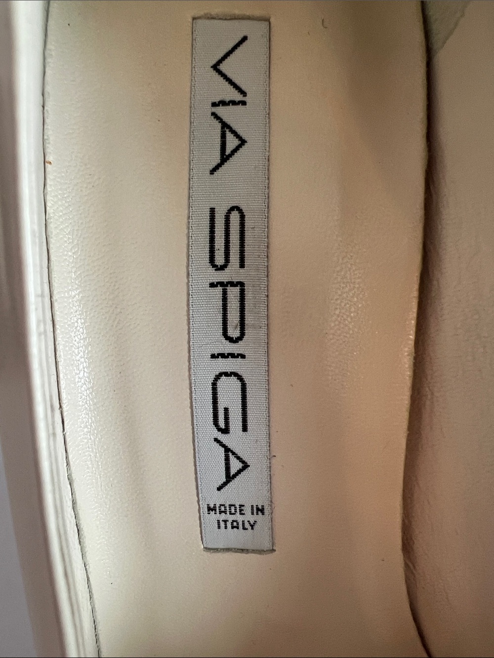 VIA SPIGA CREAM WHITE OPEN TOE WOMENS HEELS SIZE 7 1/2 B - Picture 10 of 10